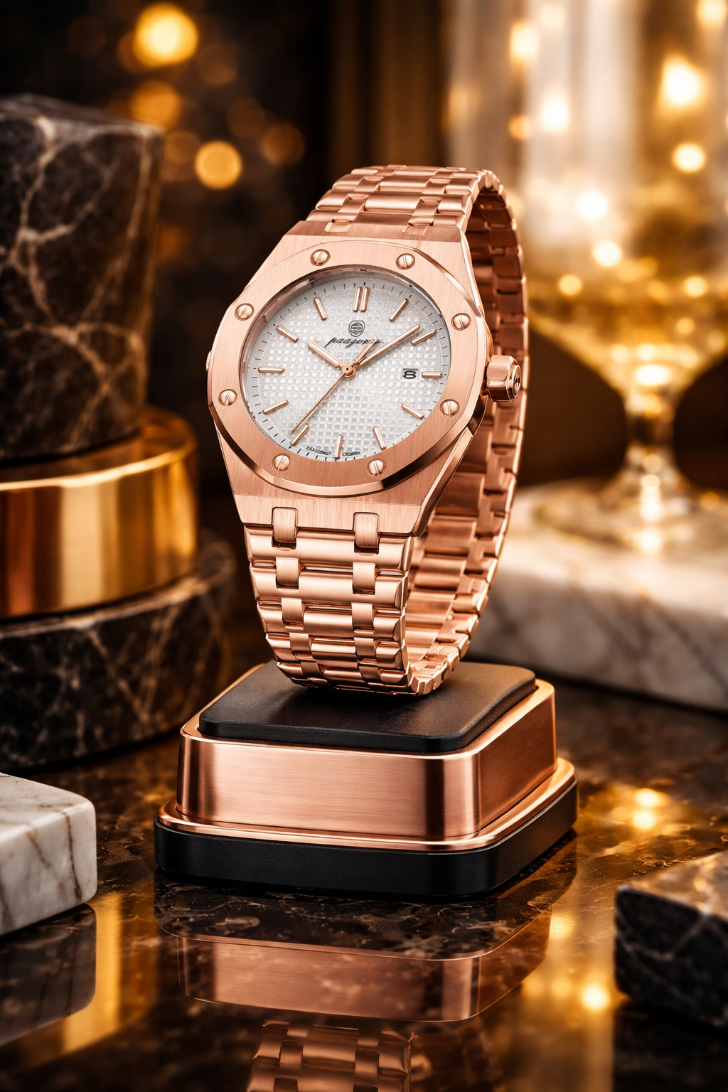 Montre Élégance Acier – Cadran Texturé