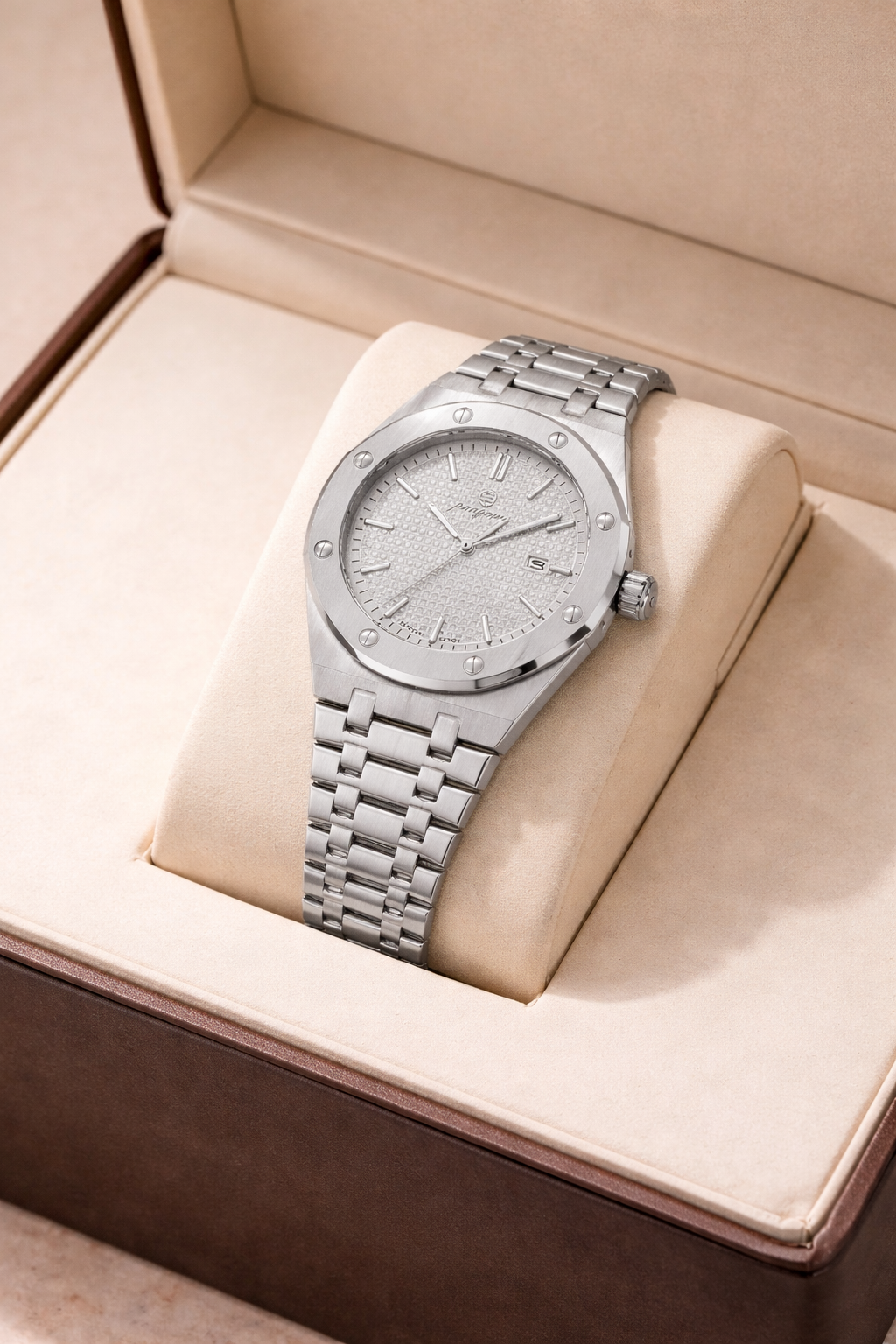 Montre Élégance Acier – Cadran Texturé