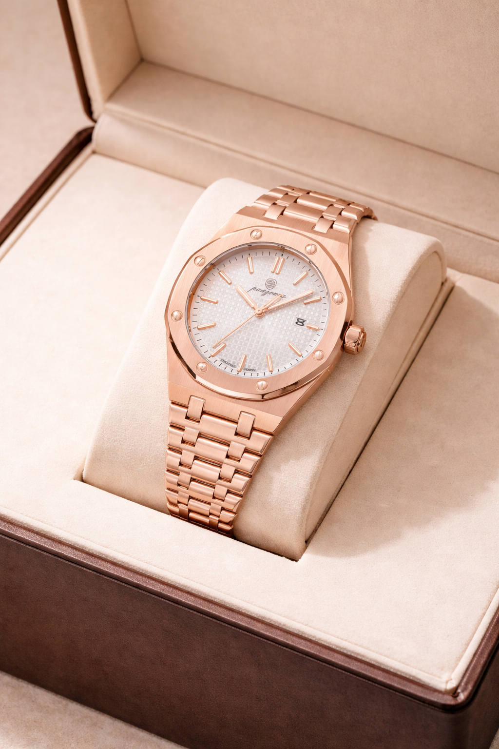 Montre Élégance Acier – Cadran Texturé