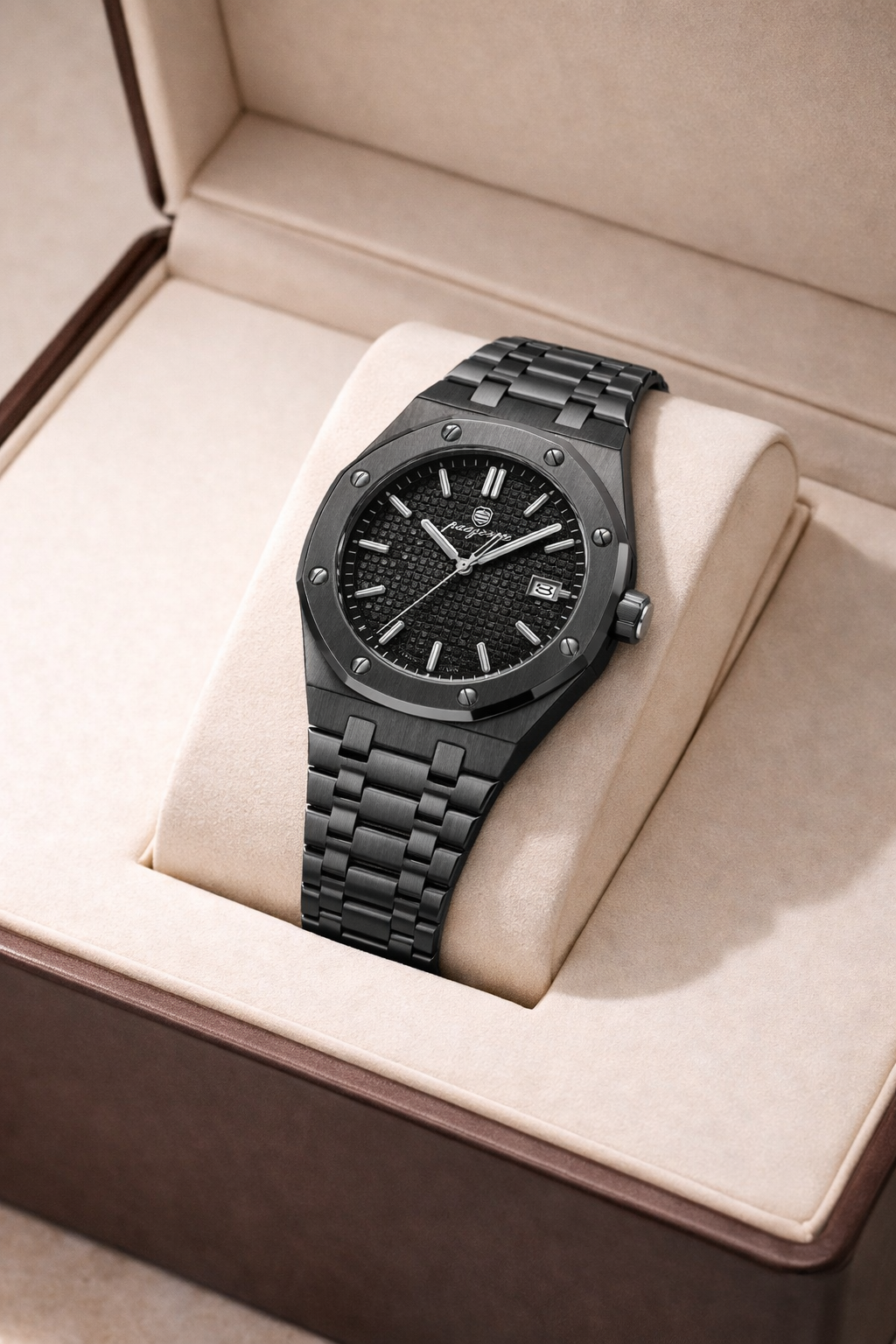 Montre Élégance Acier – Cadran Texturé